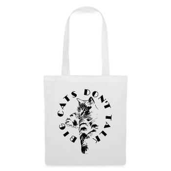 BIG CATS DON'T TALK | Black cat - Tote Bag - white - Front