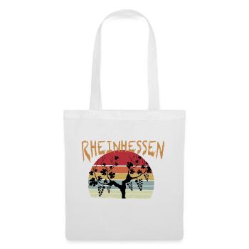 Stylisches Rheinhessen Design- Rheinhessenwein - Stoffbeutel - Weiß - Vorne