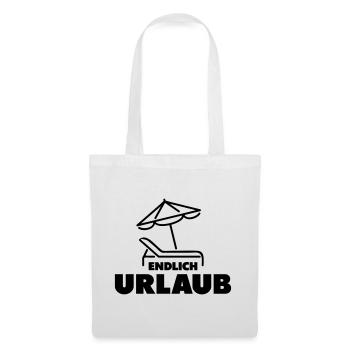 Endlich Urlaub - Stoffbeutel - Weiß - Vorne