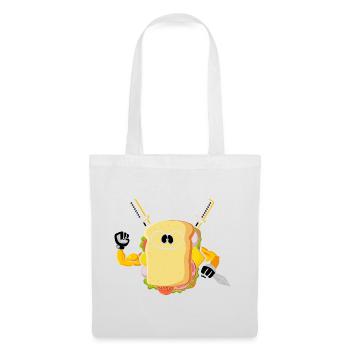 Sandwich Ninja Karate Warrior Japan Geschenk - Stoffbeutel - Weiß - Vorne