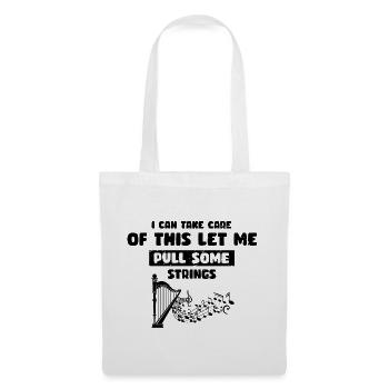 Conception de harpe pour harpistes et harpistes - Sac en tissu - blanc - Devant