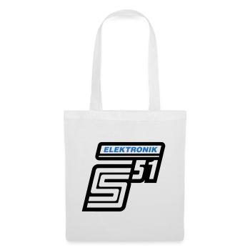 Emblème électronique Simson S51 (couleurs changeantes) - Sac en tissu - blanc - Devant