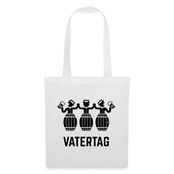 Vatertag Bierfässer (Bier / Männertag / Black) - Stoffbeutel - Weiß - Vorne