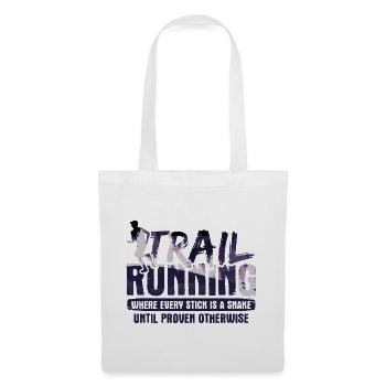 Berg-Laufen Für Läufer Trailrunning - Stoffbeutel - Weiß - Vorne
