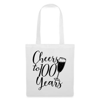 100e anniversaire Femmes Anniversaire Fille 100 ans - Sac en tissu - blanc - Devant
