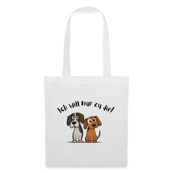 Hunde Spruch Geschenk - Stoffbeutel - Weiß - Vorne