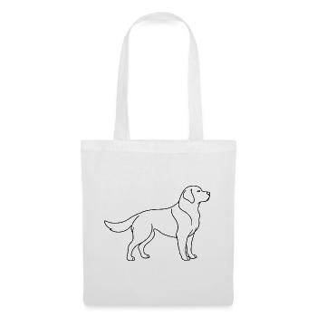 Labrador Retriever Lineart Minimalistisches Design - Stoffbeutel - Weiß - Vorne
