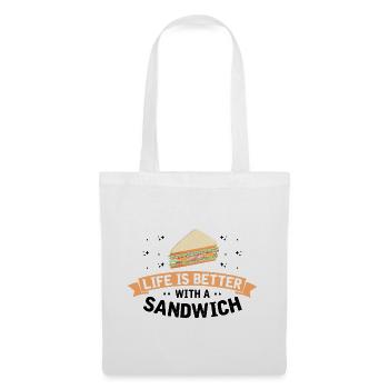 Life is Better with Sandwich Food BBQ - Tote Bag - white - Front