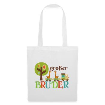 großer Bruder Giraffe - Stoffbeutel - Weiß - Vorne