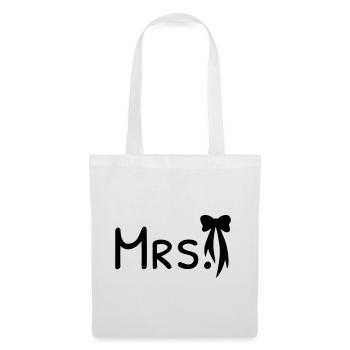 Miss Schleife Braut - Stoffbeutel - Weiß - Vorne