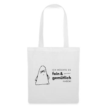 Wrongman fein &gemütlich - Stoffbeutel - Weiß - Vorne