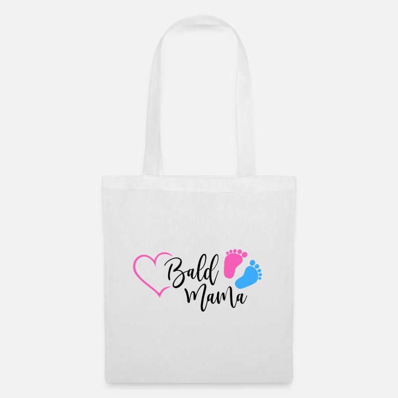 Bald Mama Baby Schwangerschaft Geburt Herz Mutter - Stoffbeutel - Weiß