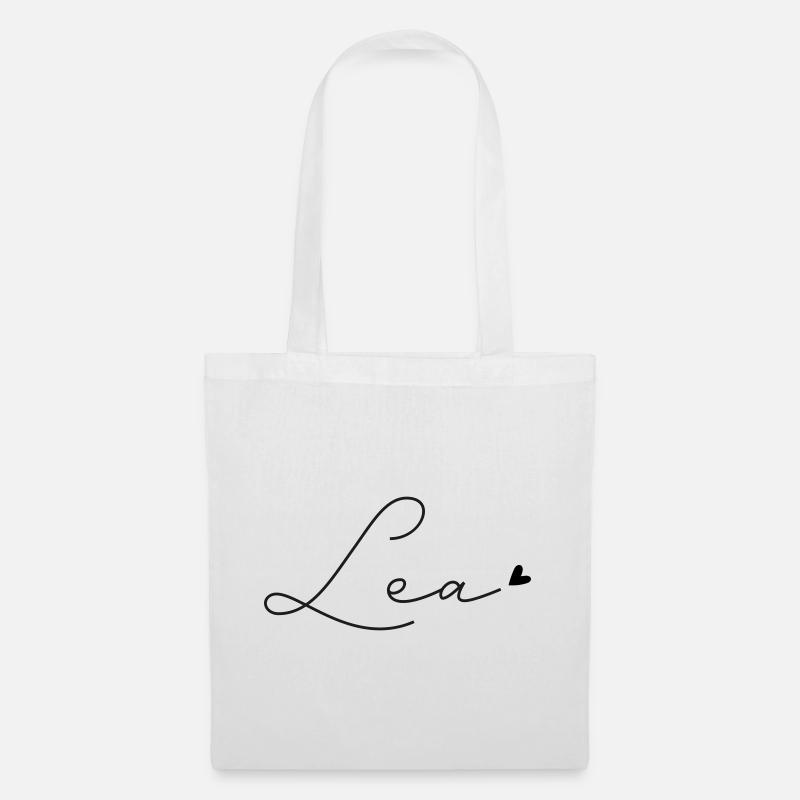 Name Lea - Stoffbeutel - Weiß