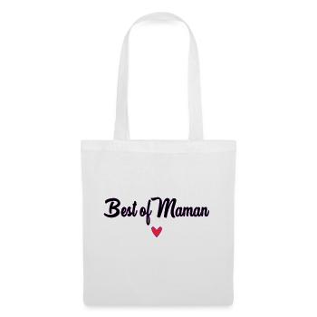BONNE FÊTE. COEUR. BONNE FÊTE MAMAN. MAMAN - Sac en tissu - blanc - Devant