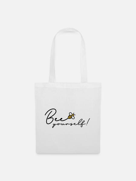 Bee yourself be yourself - Stoffbeutel - Weiß