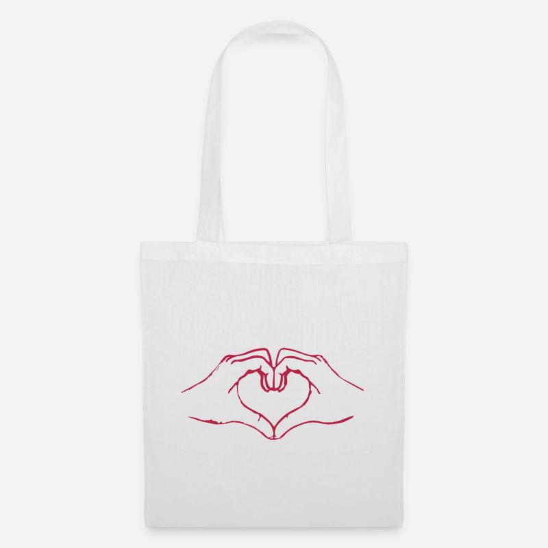 Rave Love Hands - Stoffbeutel - Weiß