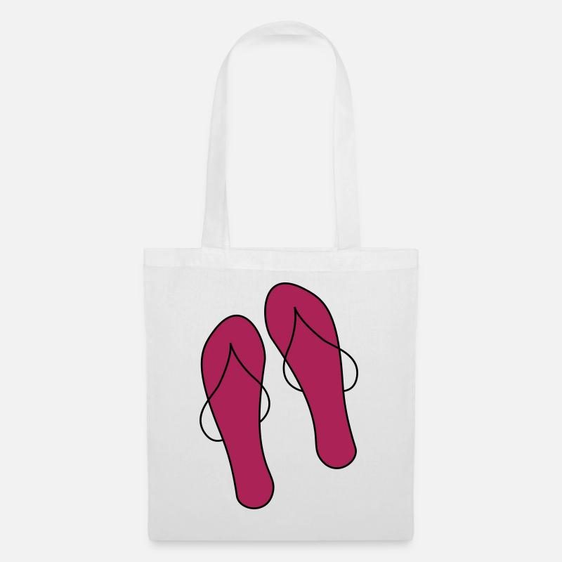flip flops - Tote Bag - white
