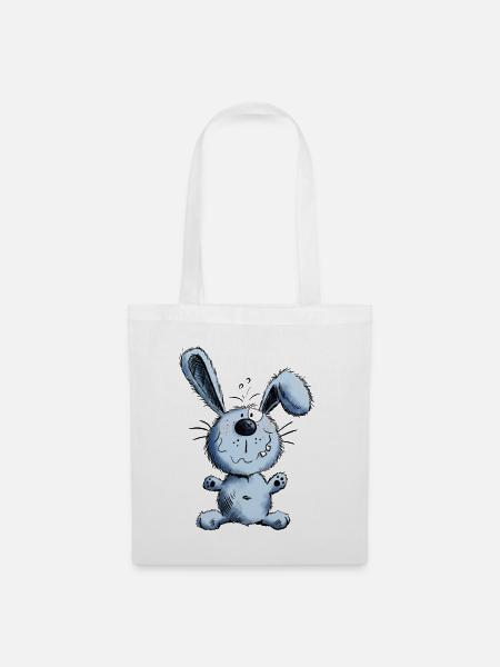 Kleiner Hoppelhase - Stoffbeutel - Weiß