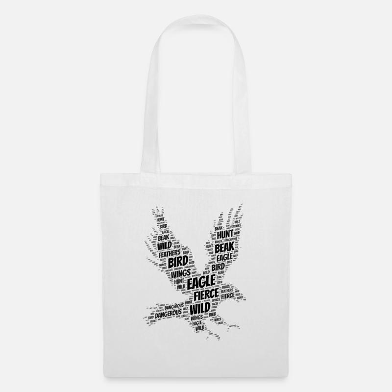 Eagle black - Tote Bag - white