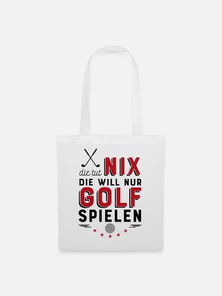 Golf spielen - Stoffbeutel - Weiß