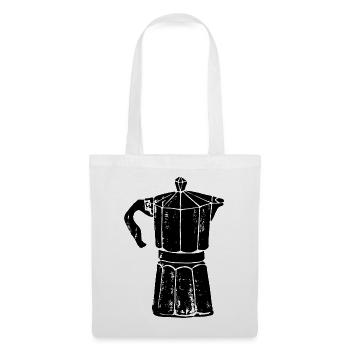 Café – Mais d’abord le café - Sac en tissu - blanc - Devant