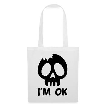 Je vais bien (noir) - Sac en tissu - blanc - Devant