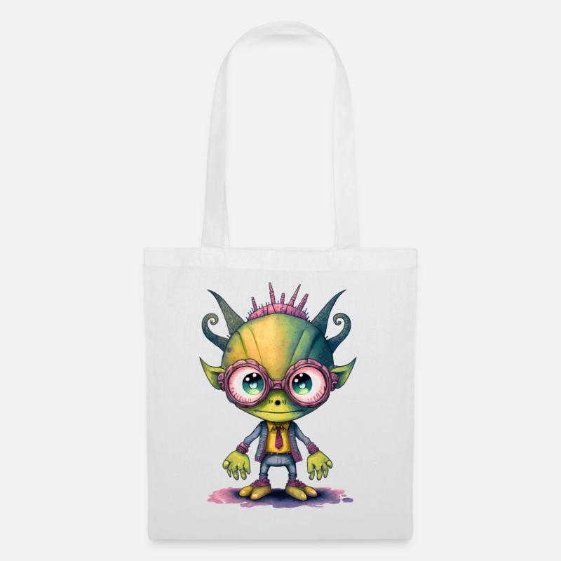 NERDY forever - Nerdy Alien - Stoffbeutel - Weiß