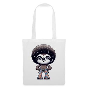 Disco Sloth : Groover de nuit étoilée - Sac en tissu - blanc - Devant
