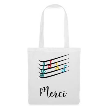 MAÎTRESSE. MAITRE. MERCI. MERCI MAÎTRESSE - Sac en tissu - blanc - Devant