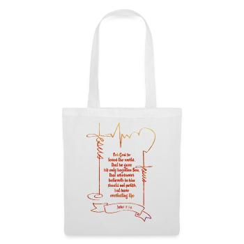 Citations bibliques sincères dans le style aquarelle - Sac en tissu - blanc - Devant