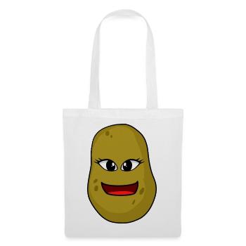 freundlich Kartoffel Gesicht Gesichter Kartoffeln - Stoffbeutel - Weiß - Vorne