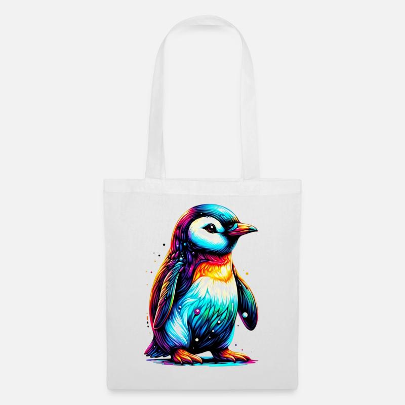 Pinguin - Stoffbeutel - Weiß