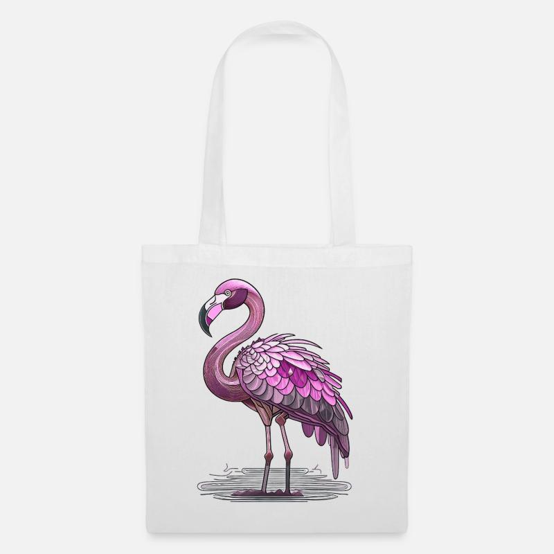 Flamingo - Tote Bag - white