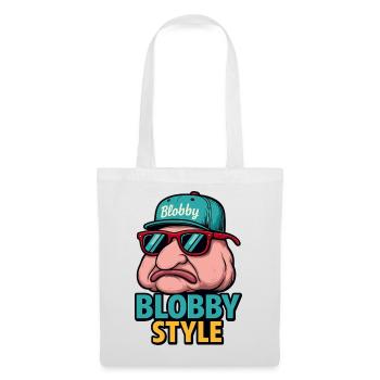 Blobby Style Cartoon Tee - Tote Bag - white - Front