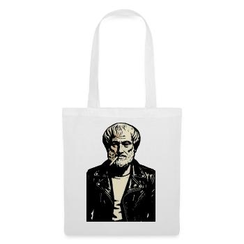 Aristotle Ancient Philosopher Noir Rebel Portrait - Tote Bag - white - Front