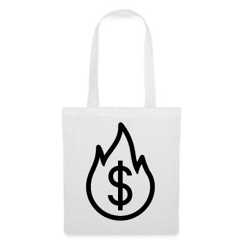 Burning Money - Tote Bag - white - Front