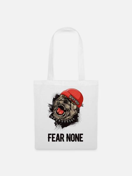 Fear None Bulldog - Stoffbeutel - Weiß