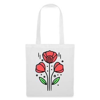Poppy Poppies Minimalist Line Art 10 - Tote Bag - white - Front