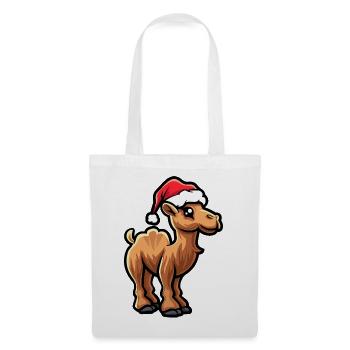 Kamel Weihnachten - Stoffbeutel - Weiß - Vorne