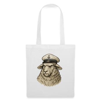 Capitaine de mouton au look ancre - Sac en tissu - blanc - Devant