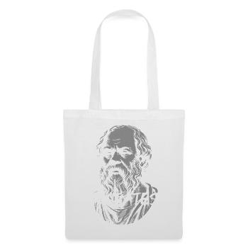 Socrate Portrait du philosophe ancien - Sac en tissu - blanc - Devant