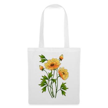 Blumen - Stoffbeutel - Weiß - Vorne