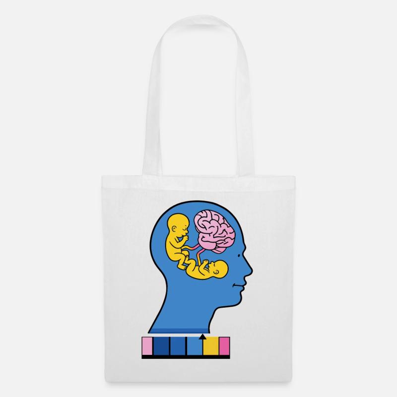 TWIN IN MY MIND - nice people - Tote Bag - white