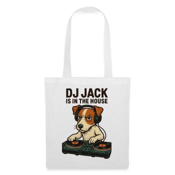 Jack Russell Terrier DJ Platines Cadeau Techno - Sac en tissu - blanc - Devant