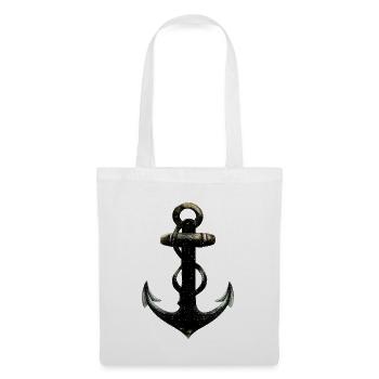 Night Anchorer with Rope Nautical Silhouette - Tote Bag - white - Front