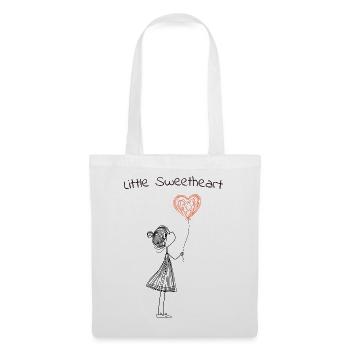 Little Sweetheart – Sweet Heart Balloon Motif - Tote Bag - white - Front