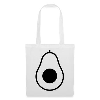 Demi-noyau d’avocat, Icon - Sac en tissu - blanc - Devant