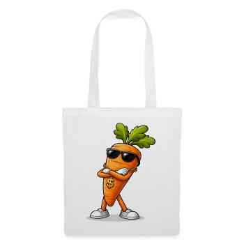 Cool carrot with sunglasses and chain - Tote Bag - white - Front