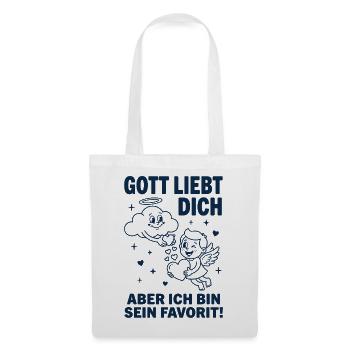 Gott liebt dich Favorit Engel Humor - Stoffbeutel - Weiß - Vorne