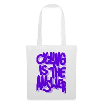Le vélo est la réponse violette - Sac en tissu - blanc - Devant
